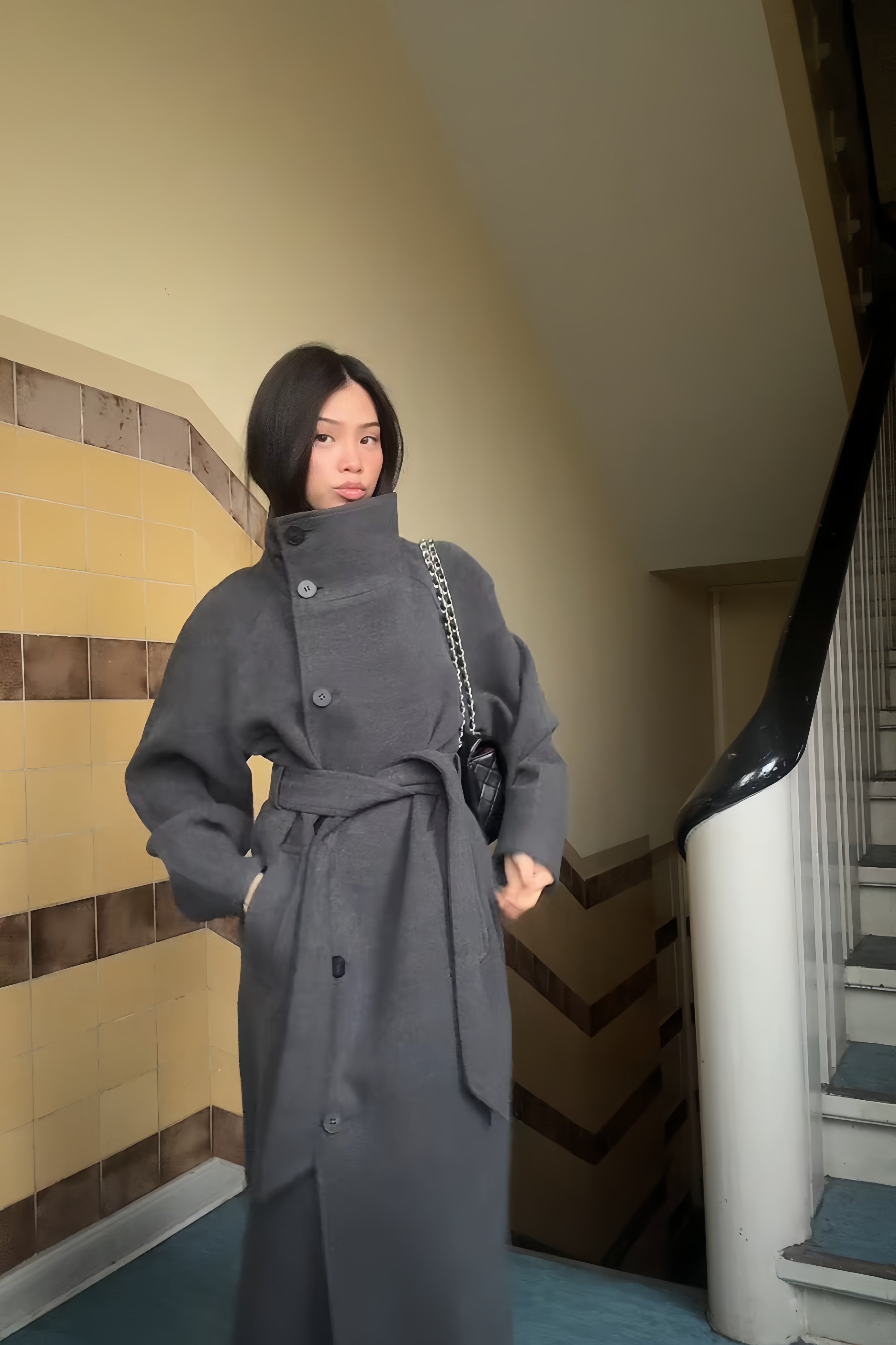 Ella |  High-Neck Wrap Coat