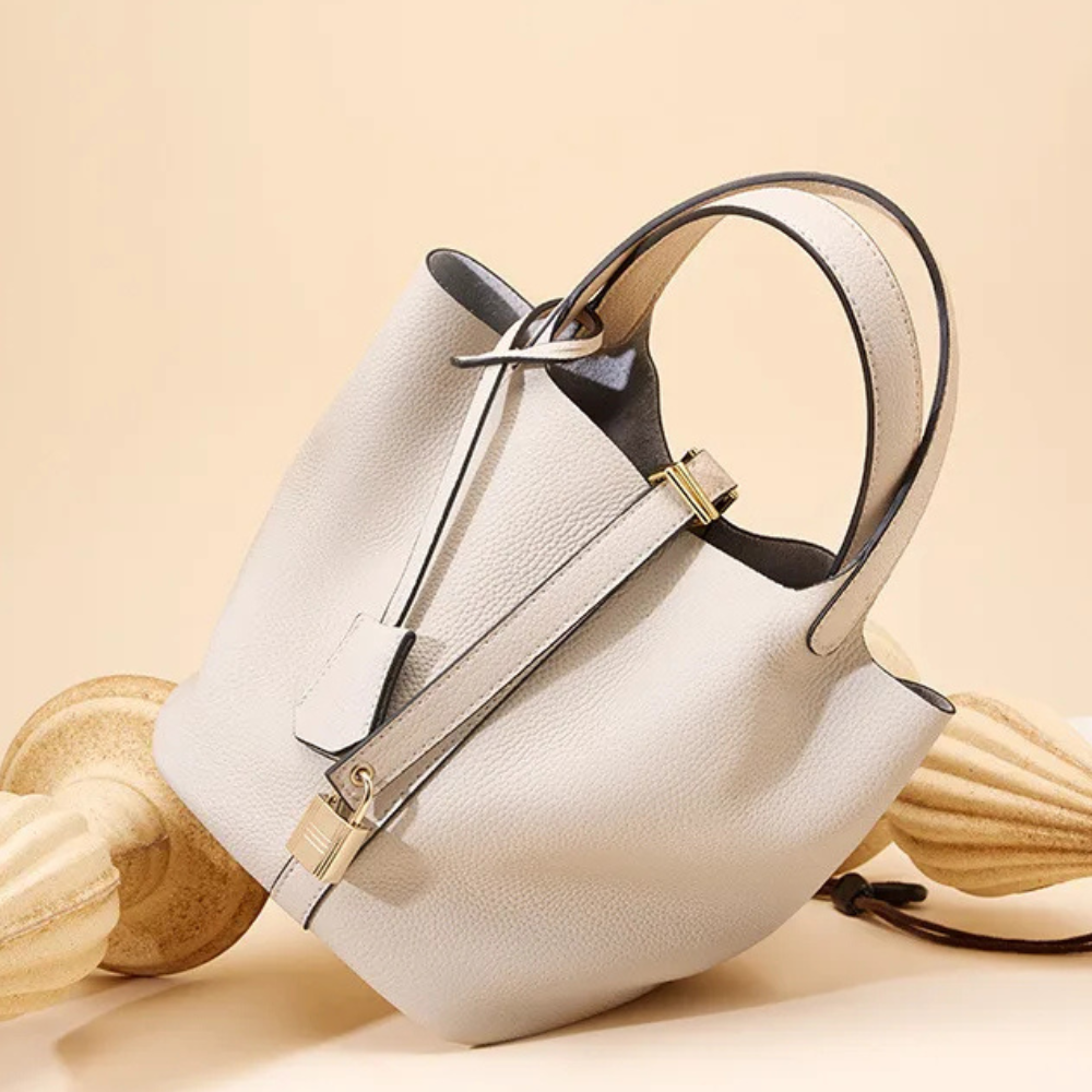 Ella | LEATHER BUCKET HANDBAG