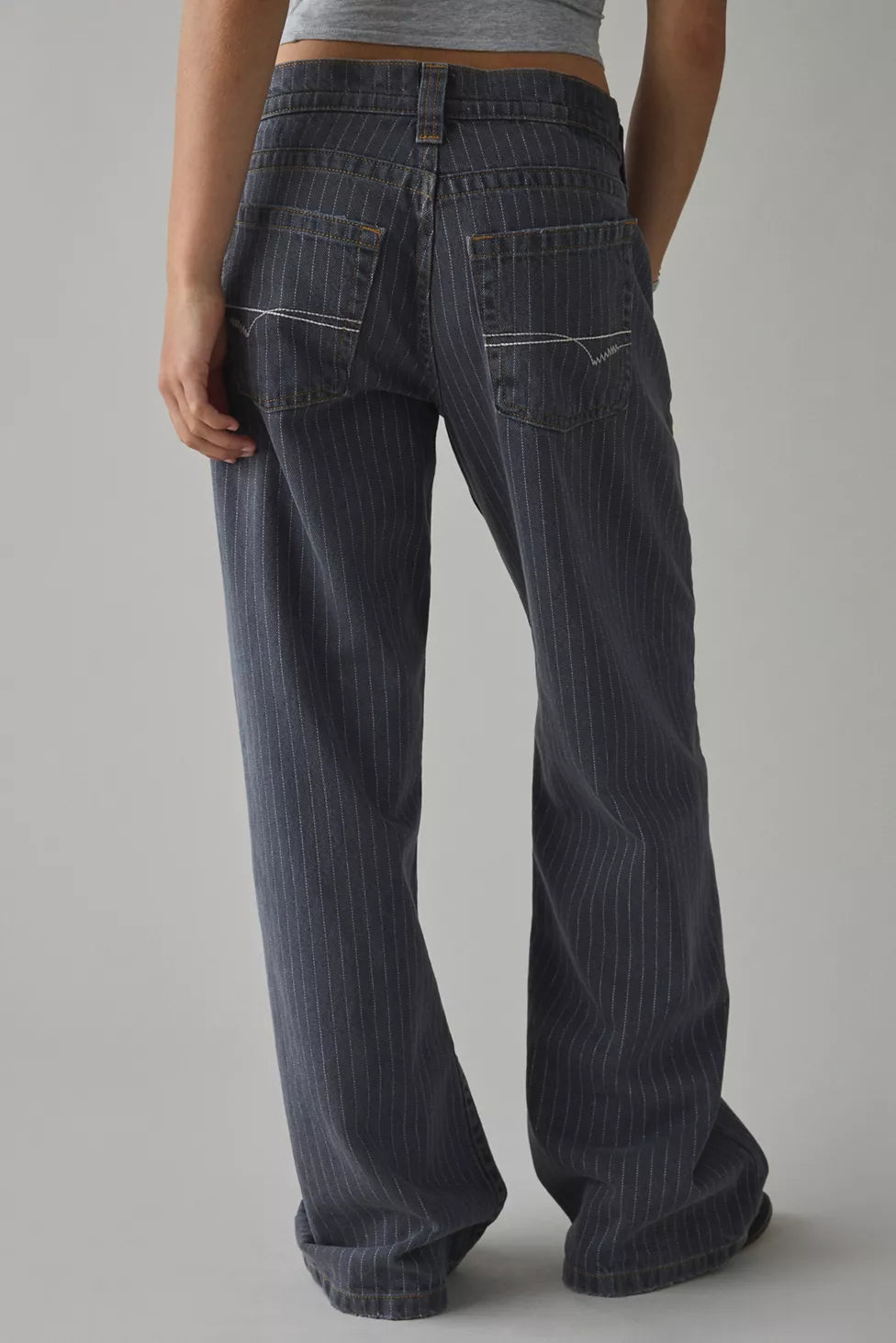 Kayla | Printed Pinstripe Jeans