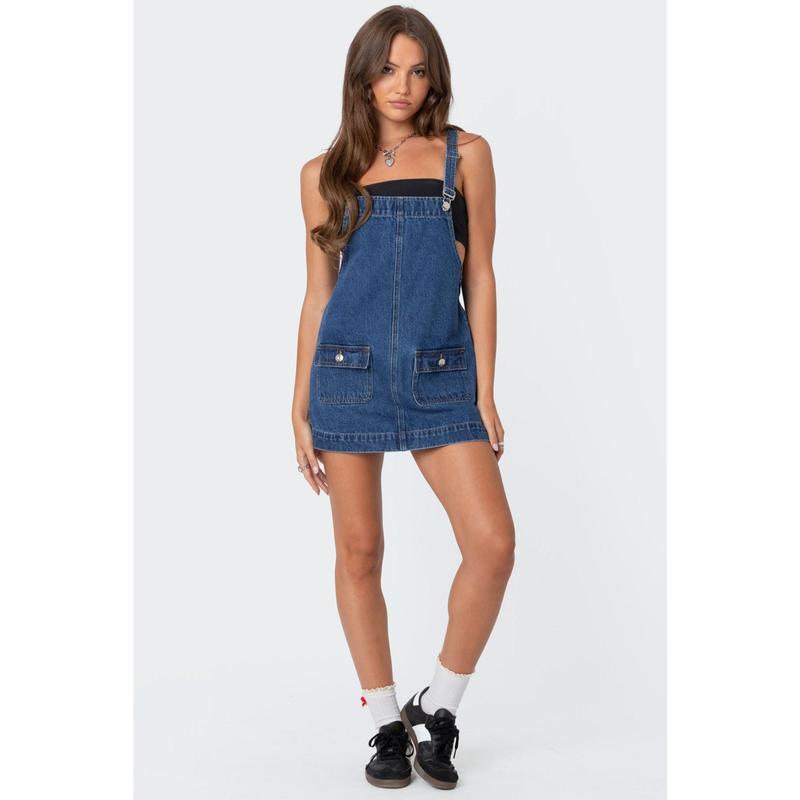 Alina | Overall Denim Mini Dress