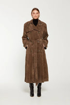 Faela | Suede Trench Coat