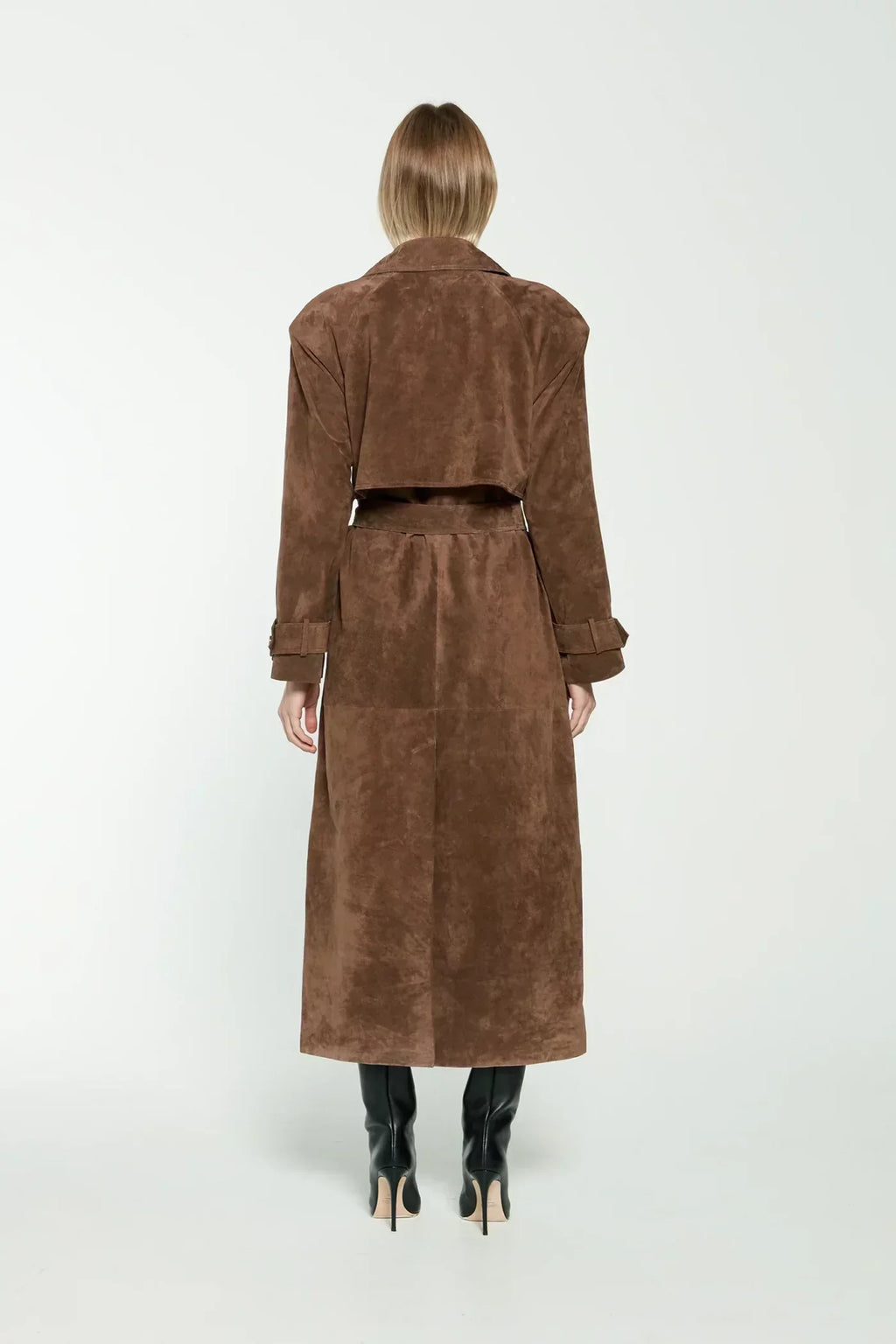 Faela | Suede Trench Coat