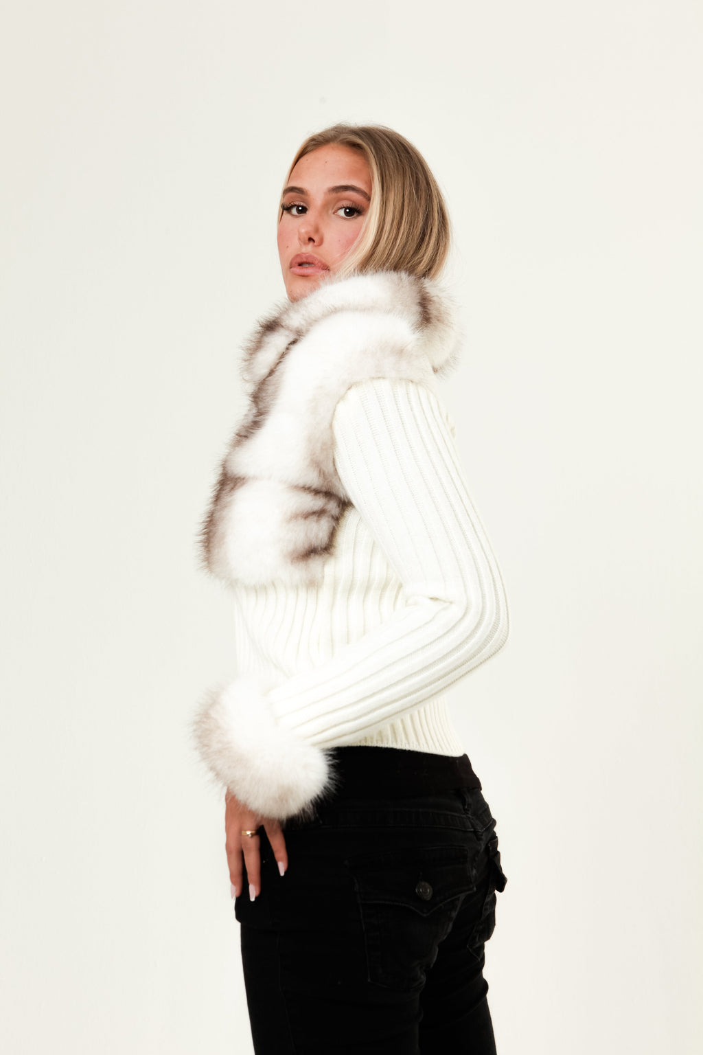 Evy | Fur Cardigan