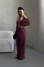 Amelia - Cropped Hoodie Set