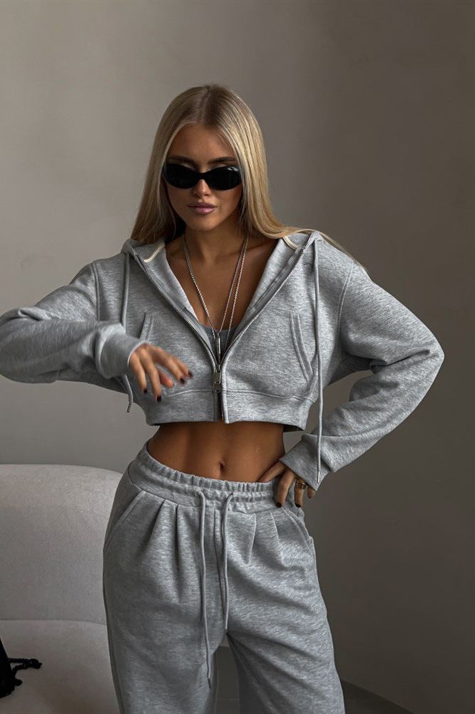 Amelia - Cropped Hoodie Set