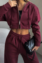 Amelia - Cropped Hoodie Set