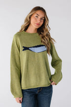 Emma | Olive Knit Sweater