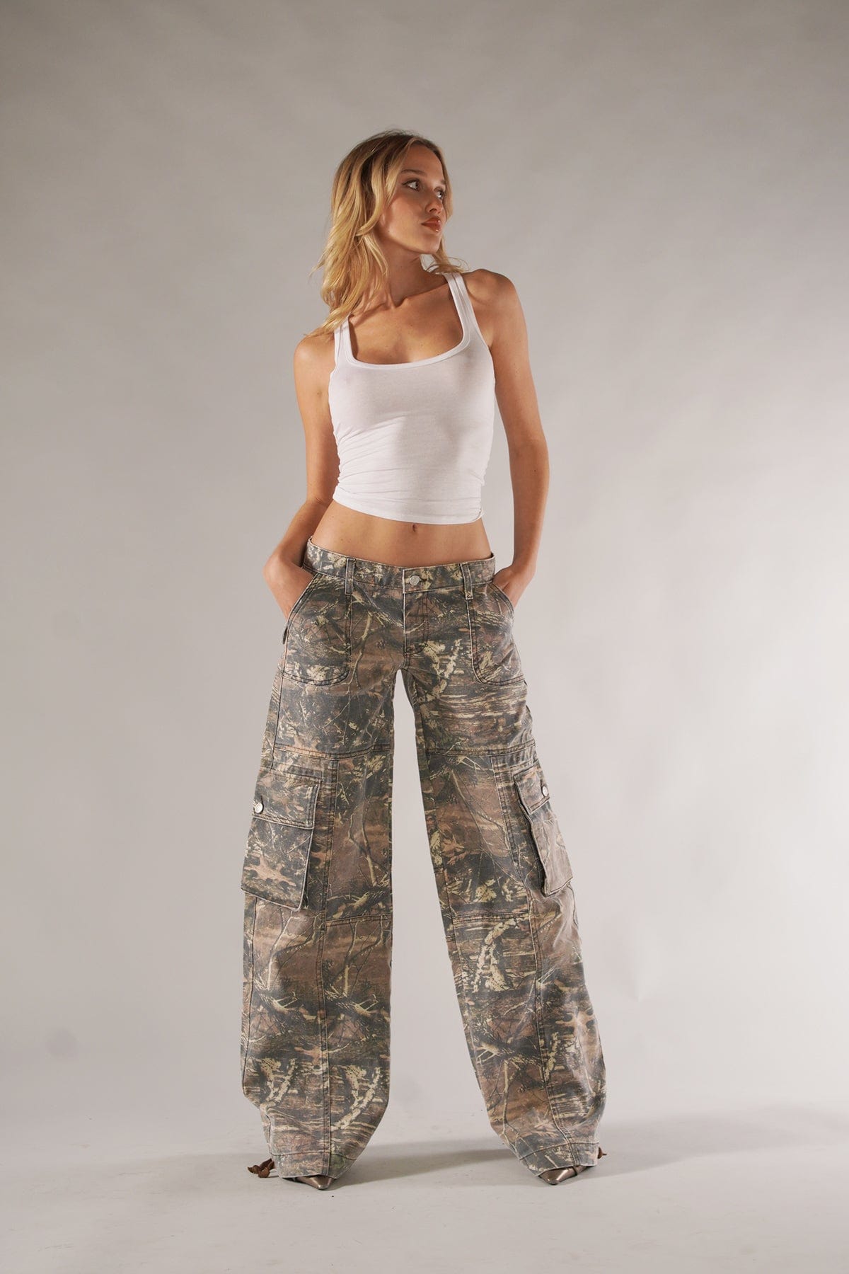 Clara | Camo Cargo Pants